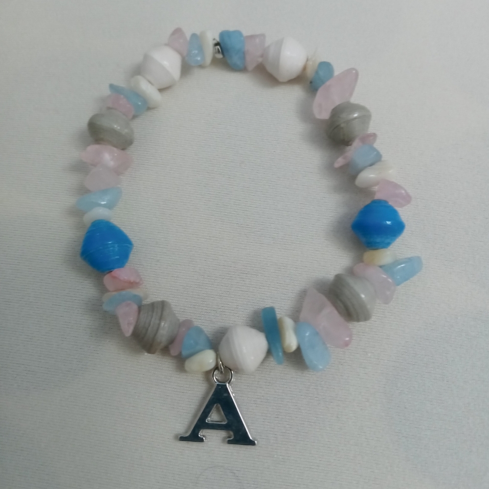 HandCrafted Semi Precious Stone Stretch Bracelet